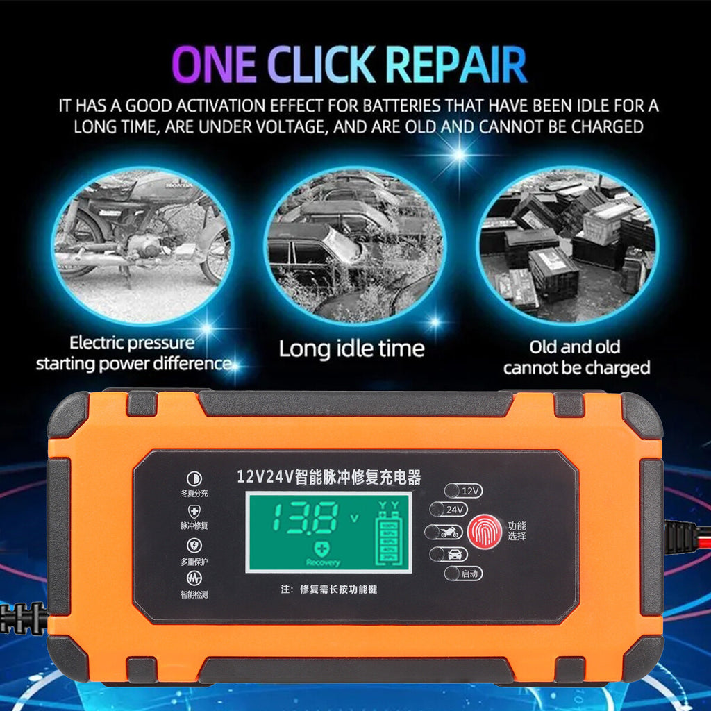 8A Smart Car Battery Fast Charger 12V