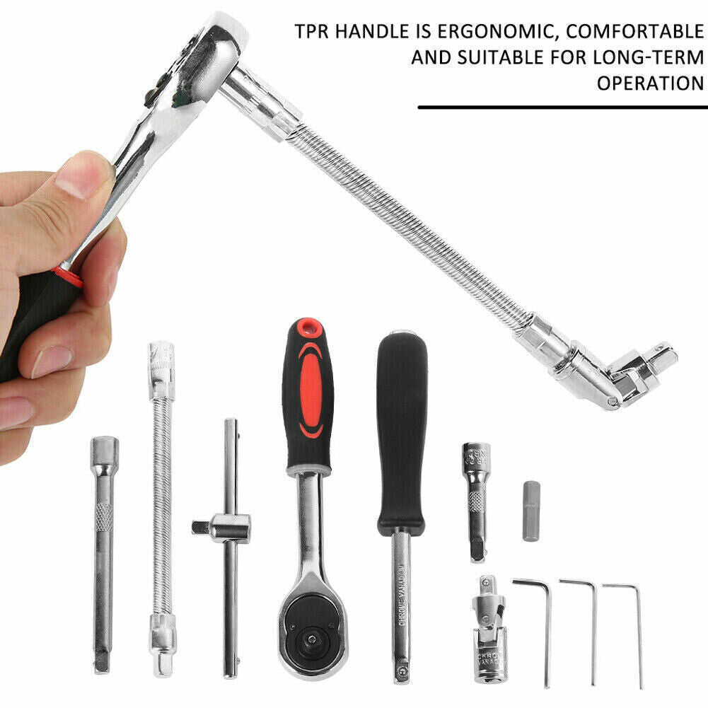 46pcs Ratchet & Socket Set With Case